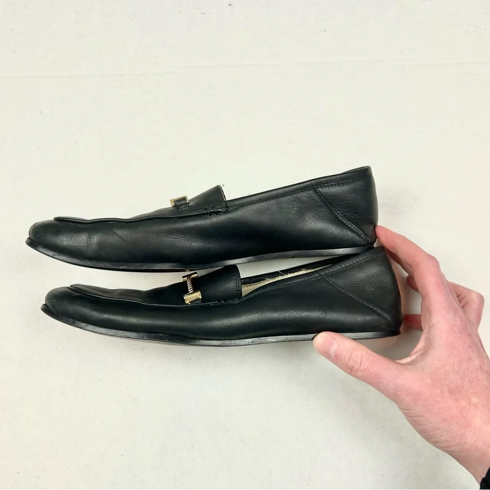Sam Edelman Black Leather Woman's Slip-On Loafers